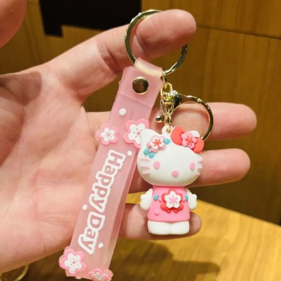 New Hello Kitty Cherry Blossom Keychain/Charm - Picture 5 of 5